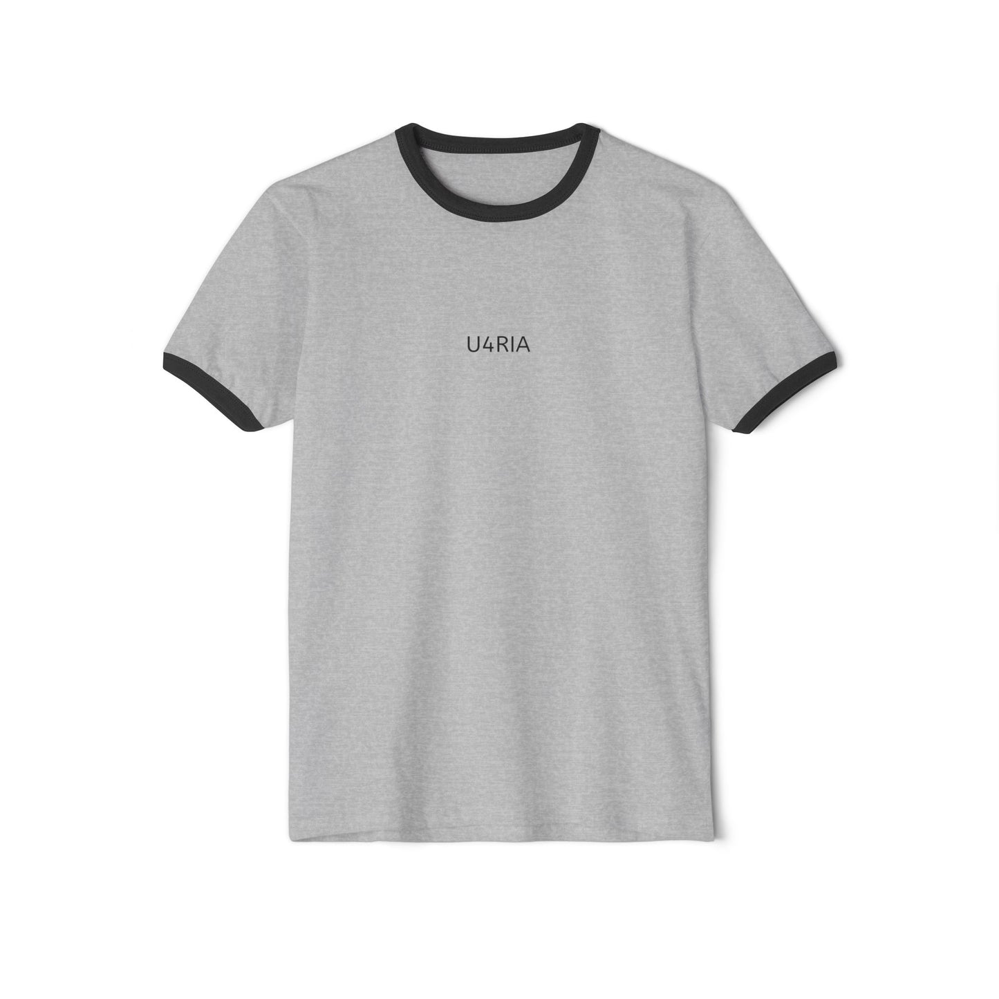 Unisex Cotton Ringer T-Shirt with U4RIA Print - Comfortable Casual Wear for Every Occasion (SL)