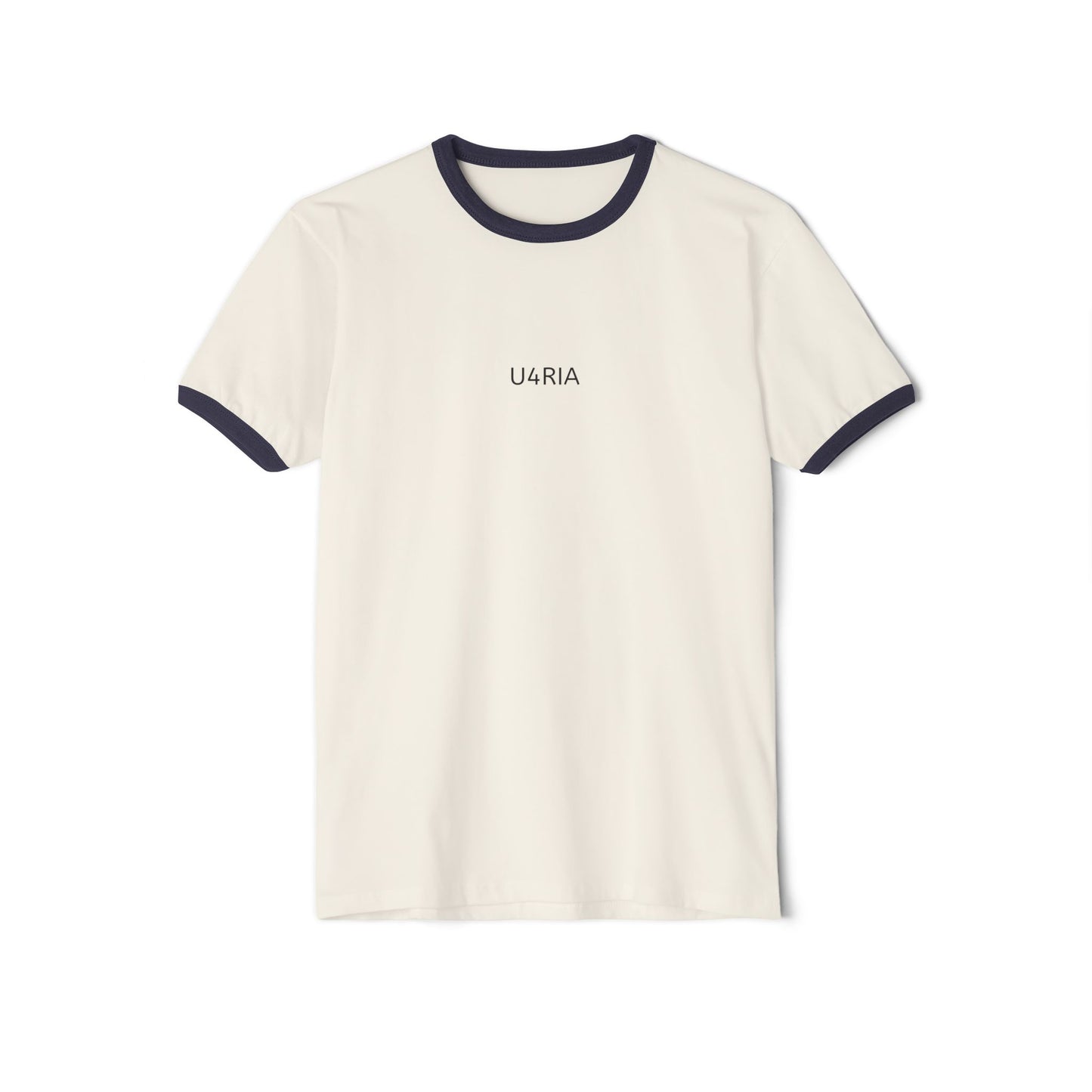 Unisex Cotton Ringer T-Shirt with U4RIA Print - Comfortable Casual Wear for Every Occasion (SL)