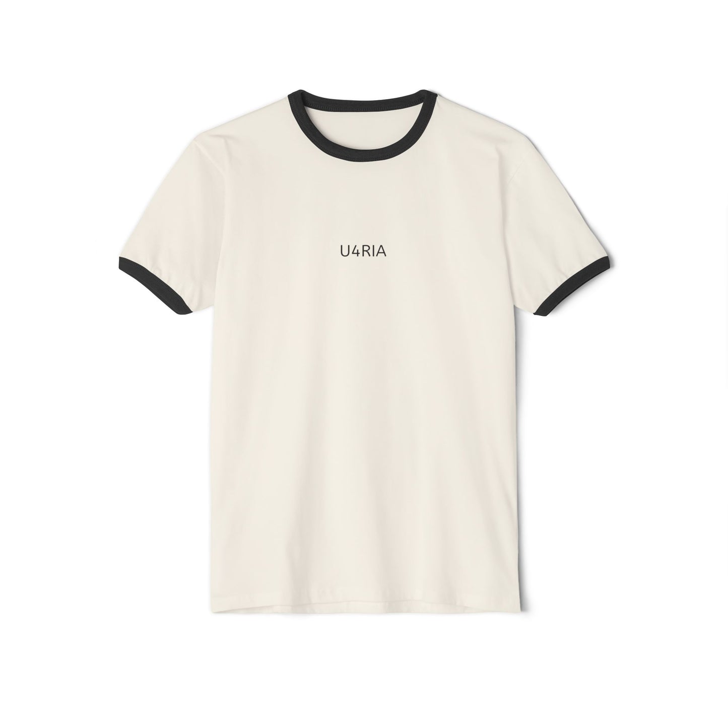 Unisex Cotton Ringer T-Shirt with U4RIA Print - Comfortable Casual Wear for Every Occasion (SL)